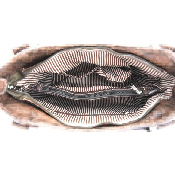 Western Style embroidery butterfly floral leather tote purse women shoulder bag - Picture 6 of 7